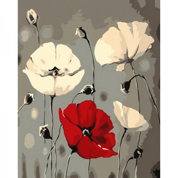 Poppy Flower - Painting by Numbers Canada