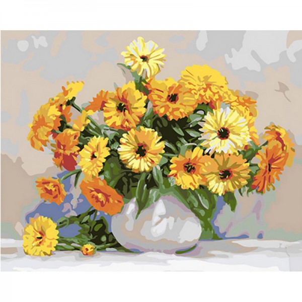 Calendula Flowers - Painting by Numbers Canada