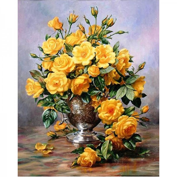 Yellow Flowers - Painting by Numbers Canada