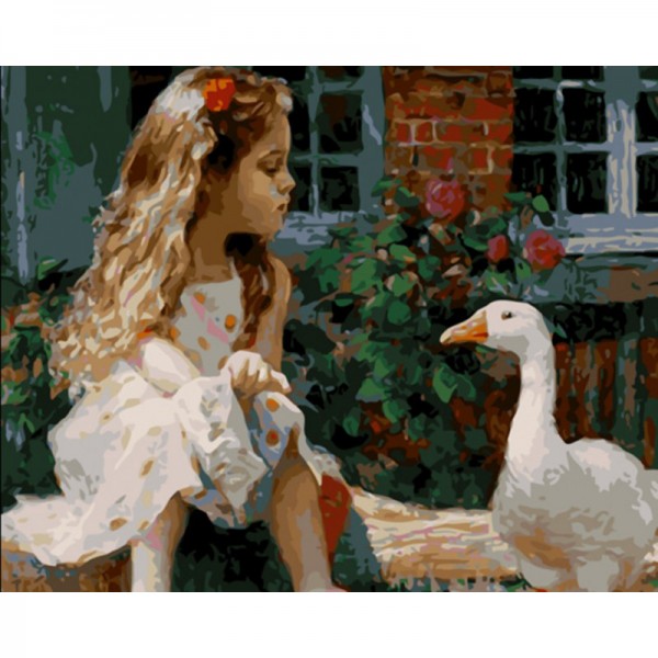 Girl with Goose - Painting by Numbers Canada