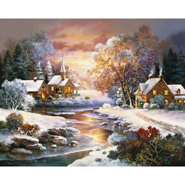 Winter Landscape - Painting by Numbers Canada