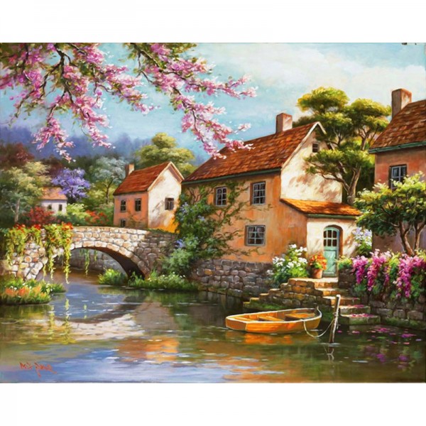 Beautiful Landscape Village - Painting by Numbers Canada