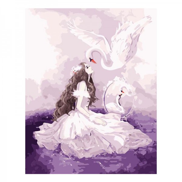Swan Girl - Painting by Numbers Canada