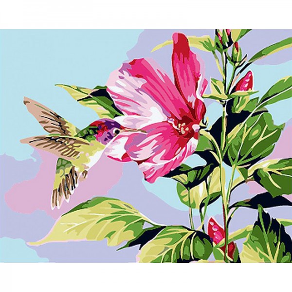 Hummingbird and a Flower - Painting by Numbers Canada