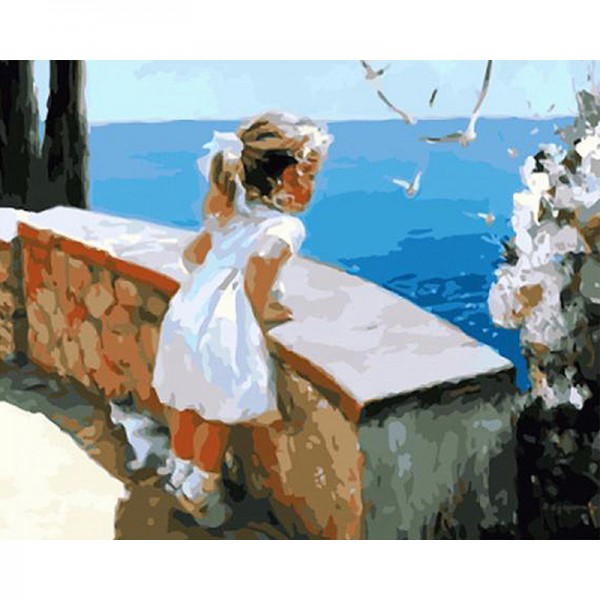 Child on Balcony - Painting by Numbers Canada