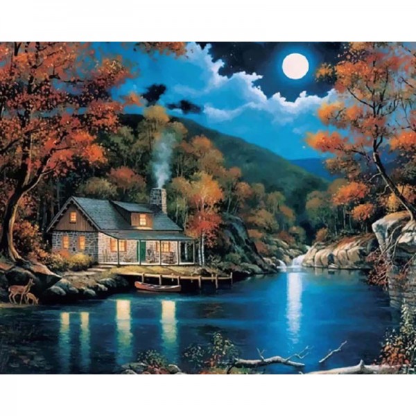 Lake Cottage - Painting by Numbers Canada