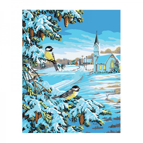 Birds & Snow - Painting by Numbers Canada