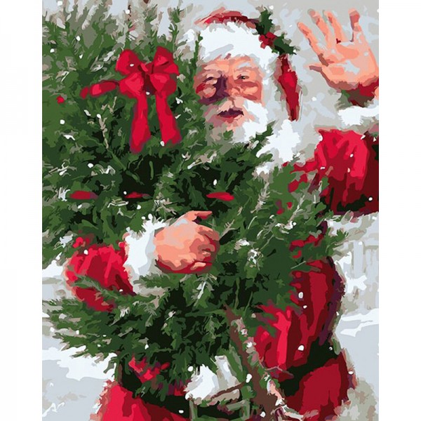 Christmas Man Xmas Santa Claus PBNA-621 - Painting by Numbers Canada