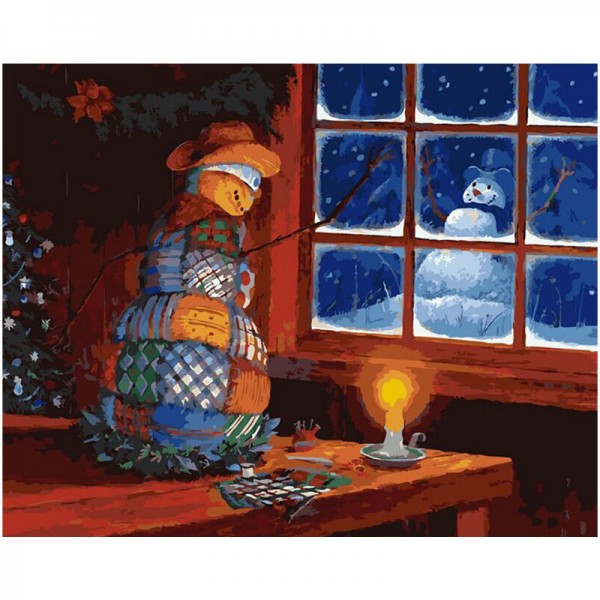 Christmas Snowman - Painting by Numbers Canada