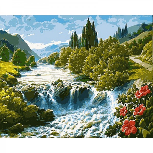 Mountain & River - Painting by Numbers Canada
