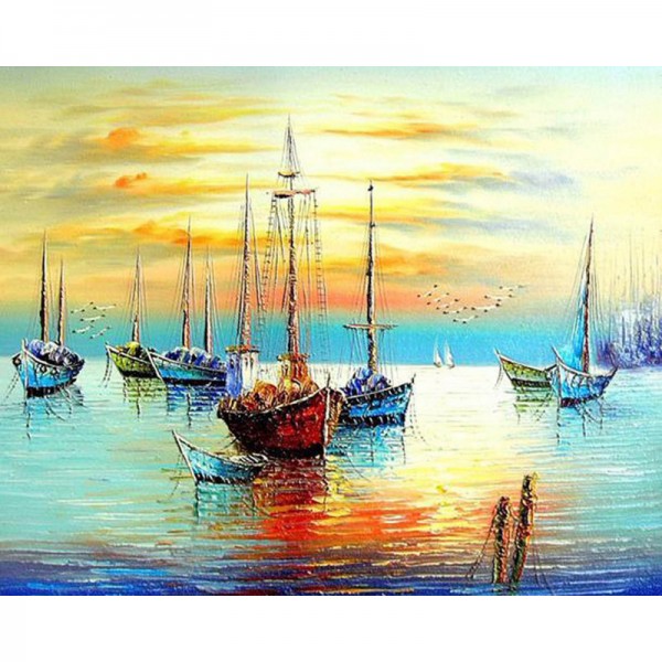 Sunset Boat - Painting by Numbers Canada