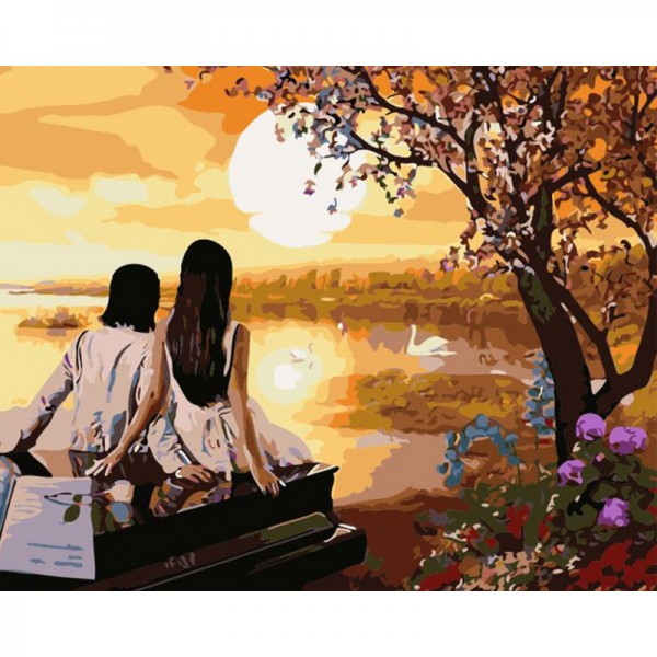 Lovers in the Sunset - Painting by Numbers Canada
