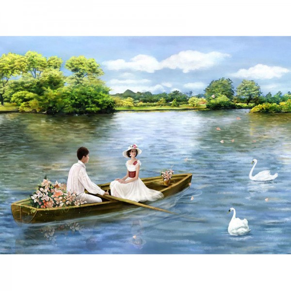 Lovers in a boat - Painting by Numbers Canada