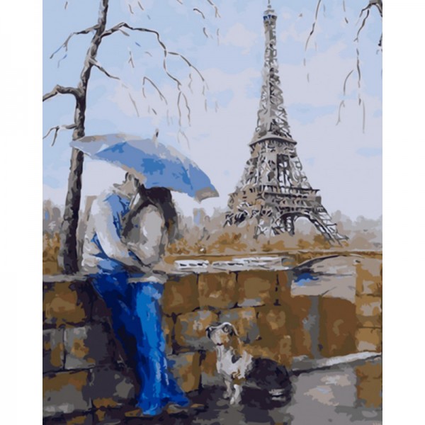 Eiffel Tower Romance - Painting by Numbers Canada