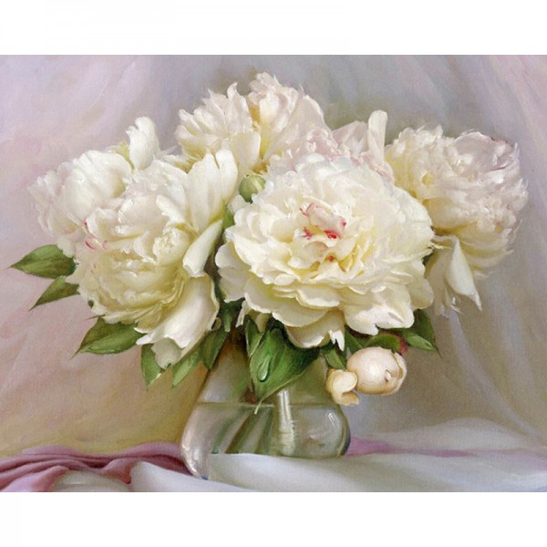 White Rose Flower - Painting by Numbers Canada