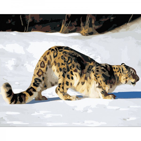 Big Cat Snow Leopard - Painting by Numbers Canada