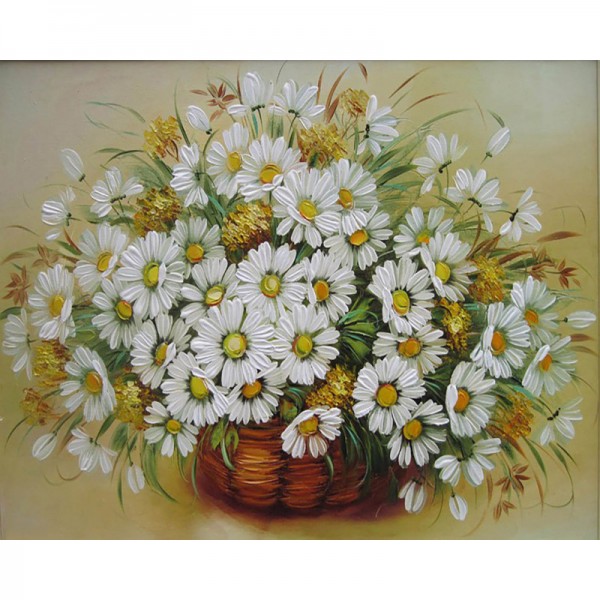 Daisy Canvas Art - Painting by Numbers Canada