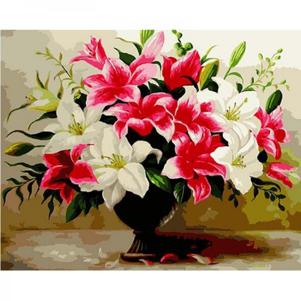 Flower Lily Vase PBNA-615 - Painting by Numbers Canada
