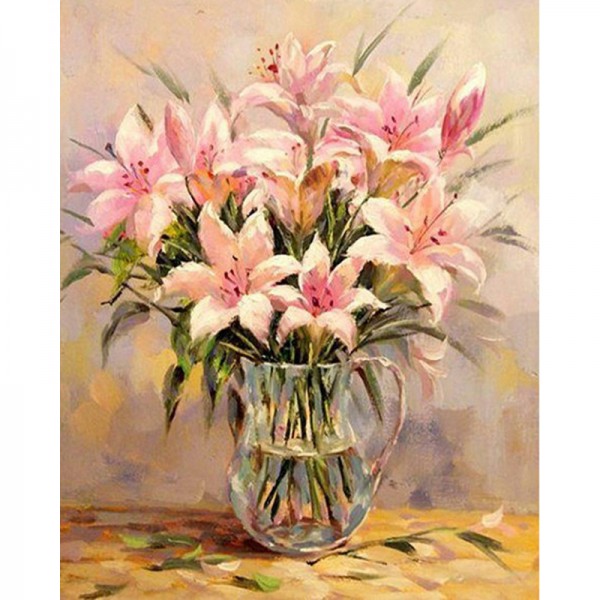 Pink Lilies - Painting by Numbers Canada