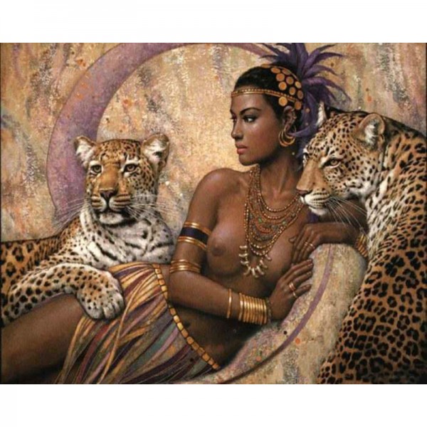 Goddess of Leopards - Painting by Numbers Canada