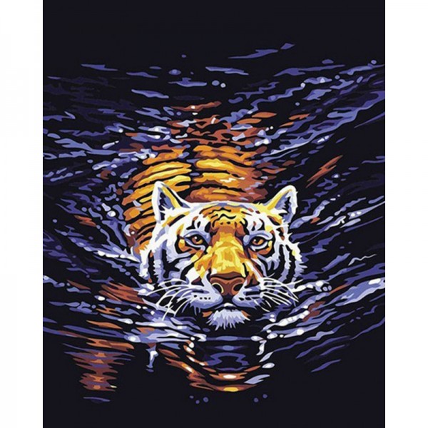 Swimming Tiger - Painting by Numbers Canada