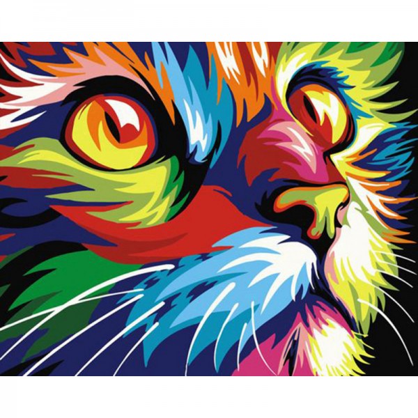 Colorful Cat - Painting by Numbers Canada