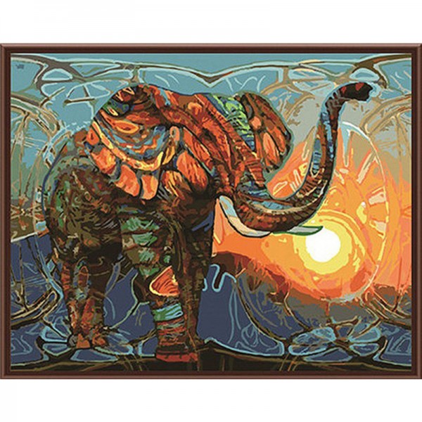 Elephant & Sunset - Painting by Numbers Canada