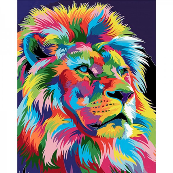 Colorful Lion - Painting by Numbers Canada