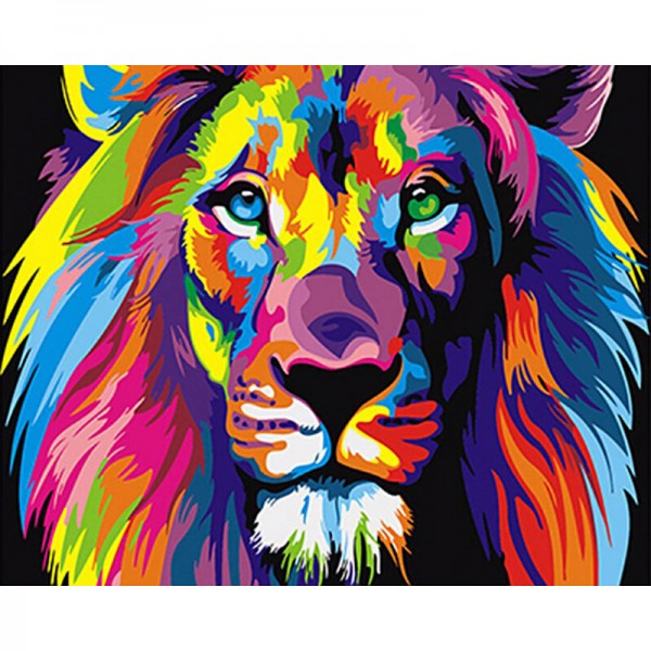 Rainbow Lion - Painting by Numbers Canada