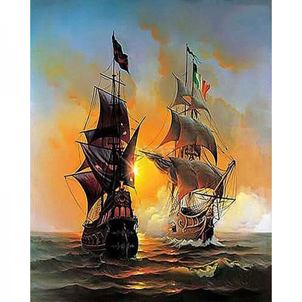 Pirate Sailboat - Painting by Numbers Canada