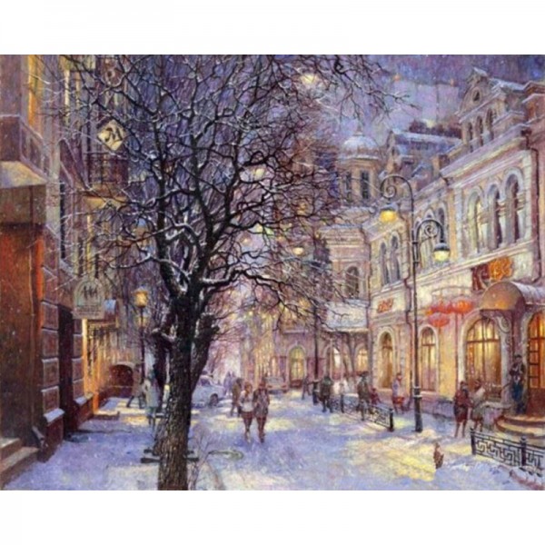 Snow City Landscape - Painting by Numbers Canada