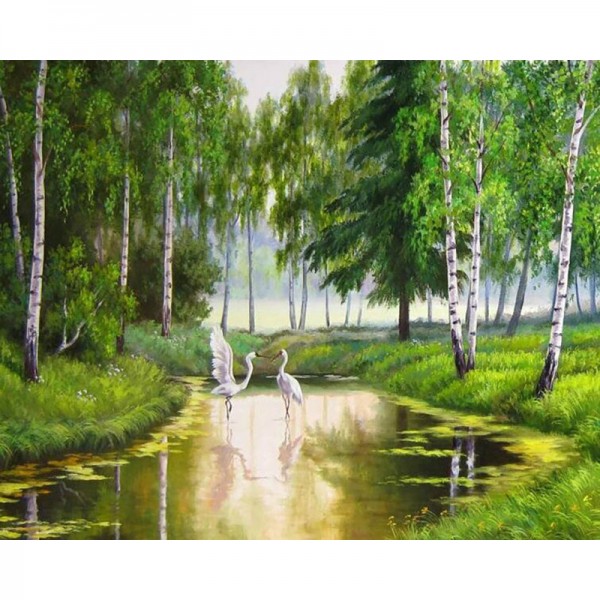 Bird & Forest Scenery - Painting by Numbers Canada