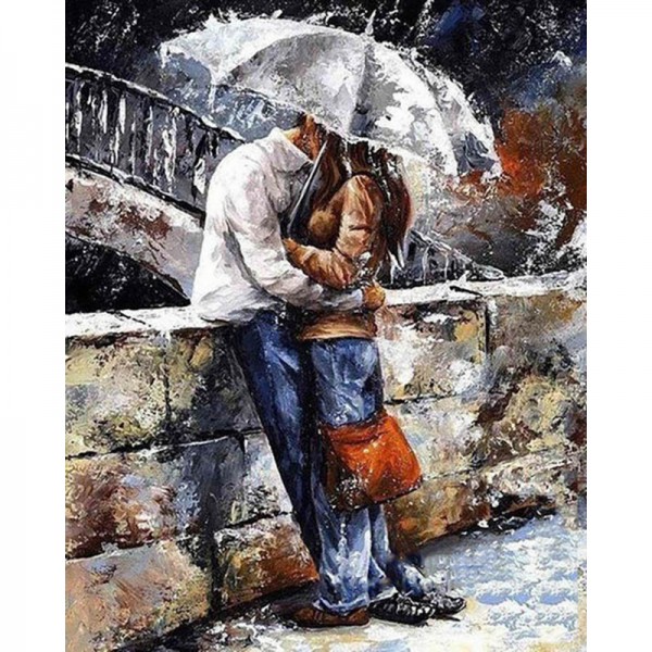 Rain Most Romantic Kisses - Painting by Numbers Canada