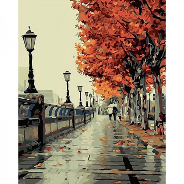 Romantic Love Autumn Landscape - Painting by Numbers Canada